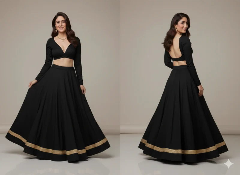 Roman silk chaniya choli with gotta and sequence - High-Quality Fabric