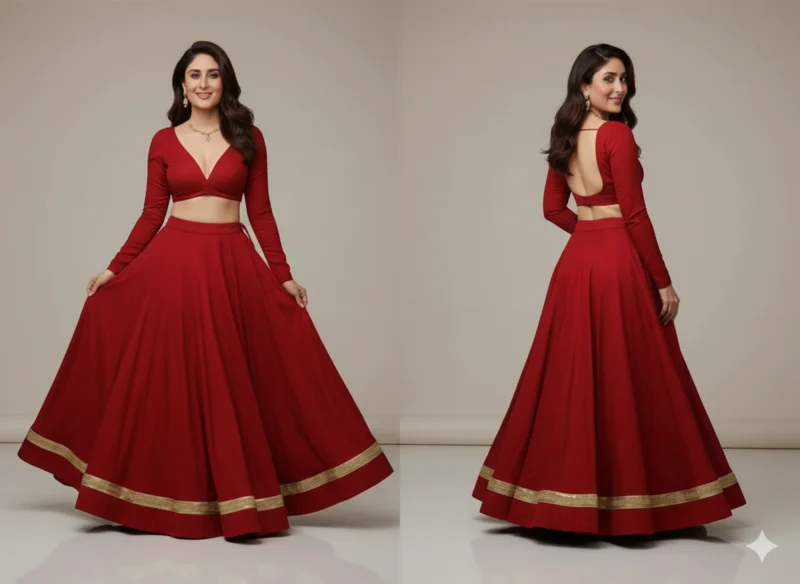 Roman silk chaniya choli with gotta and sequence - High-Quality Fabric