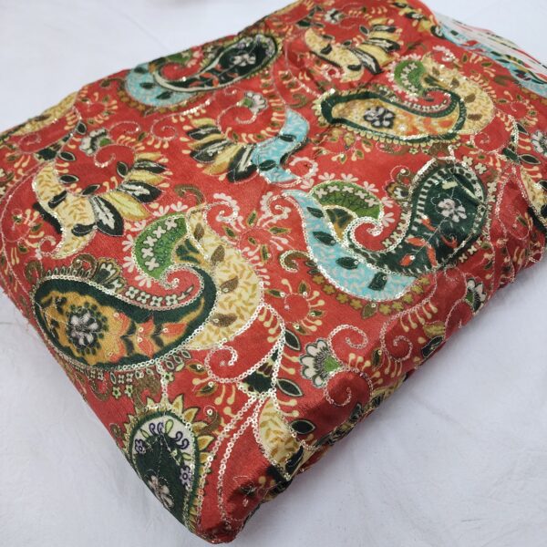 Chinnon Fabric With Position Print And Embroidery (11)