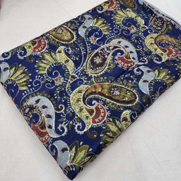 Chinnon Fabric With Position Print And Embroidery (14)