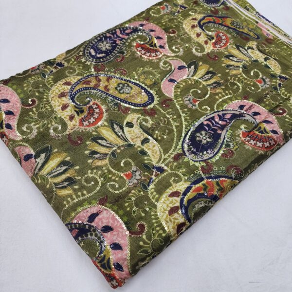 Chinnon Fabric With Position Print And Embroidery (16)