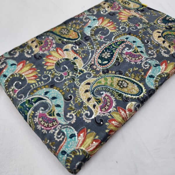 Chinnon Fabric With Position Print And Embroidery (18)