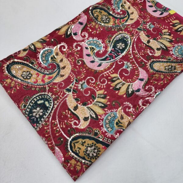 Chinnon Fabric With Position Print And Embroidery (19)