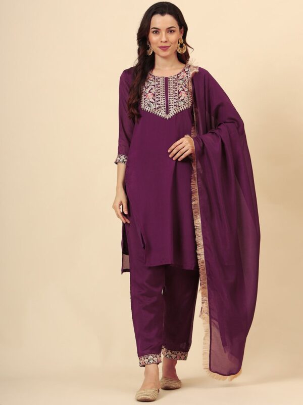 Coco Vichitra Silk 3 Piece Embroidered Set (21)