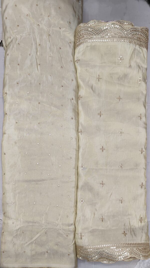 Golden Shade Pure Tissue Silk Fabric Combo