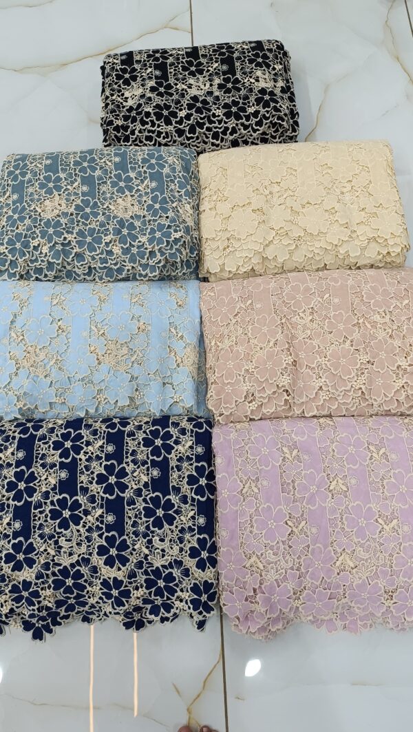 Imported Crochet Cut Work Fabric 40-50 Inches