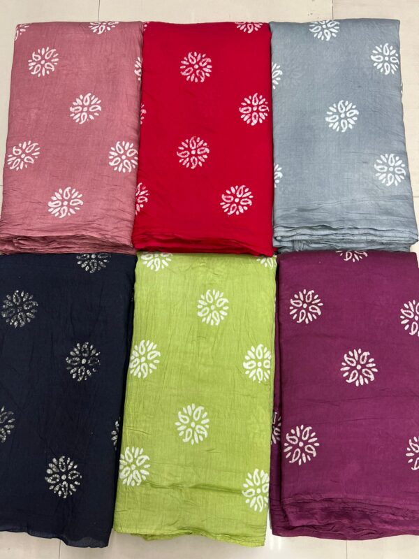 Pure Chanderi Cotton with Beautiful Batik Prints