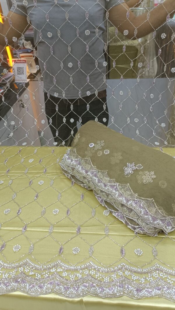 Imported Net Fabric With Sequins Handwork And Dupatta1