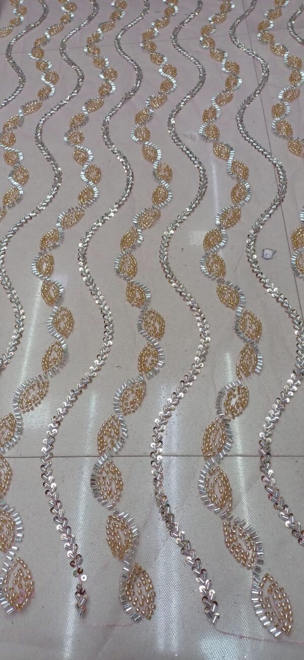 Imported Net With Handwork Cut Dana Beads (2)