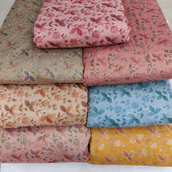 Premium Cotton Feel Tissue Zari Silk Fabric (12)