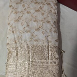 Pure Banarasi Silk Dyeable Self Weaving (7)