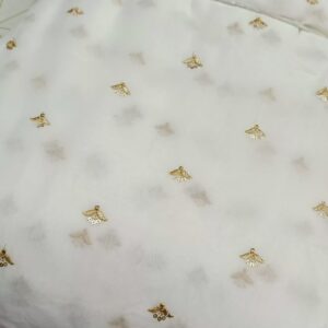 Pure Georgette Dyeable Fabric With Butties (1)