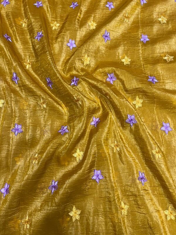 Pure Gold Crush Fabric With Star Butties (3)