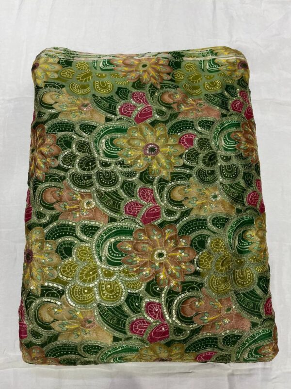 Soft Chinon Fabric With Sequin Embroidery (4)