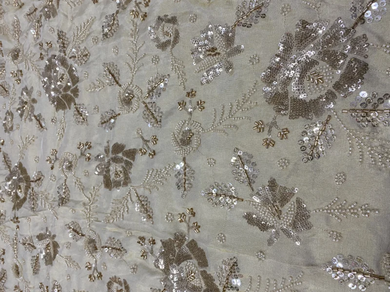 Exquisite pure zari silk tissue - High-Quality Fabric