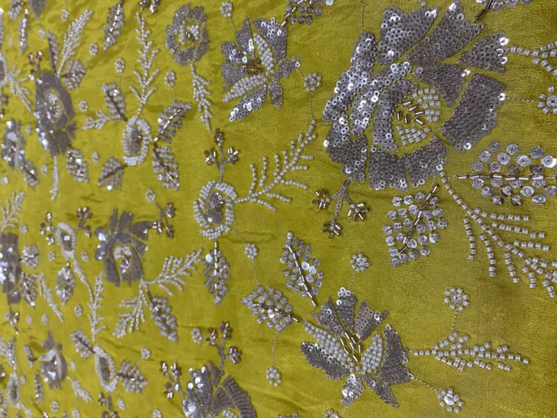 Exquisite pure zari silk tissue - High-Quality Fabric