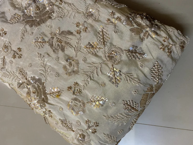 Exquisite pure zari silk tissue - High-Quality Fabric