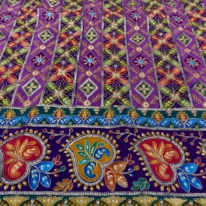 Pure crepe fabric with sequins embroidery 6 colors shop now - High-Quality Fabric
