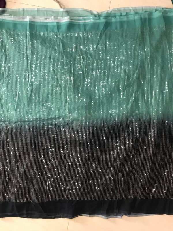 Heavy Sequin Georgette Fabric With Shaded Padding (10)