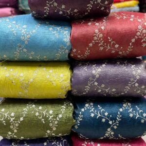 pure soft new silk, heavy all-over sequin zari fabric, hand-crushed sequin zari silk fabric online, sequin zari silk, designer silk fabric