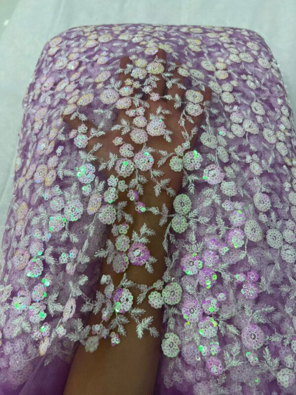 Stunning Multi-Colored Sequin Net Fabric 530/m