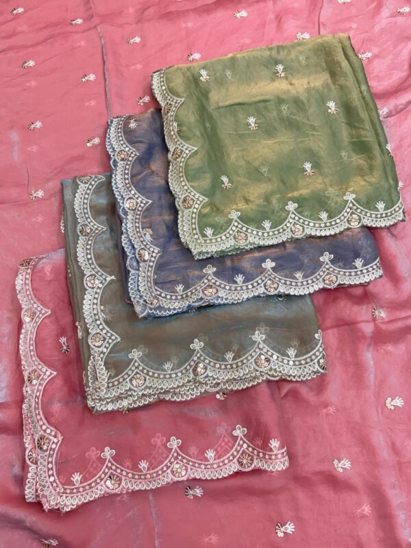 Space Silk Dupatta With Fancy Embroidery Cut Work (3)