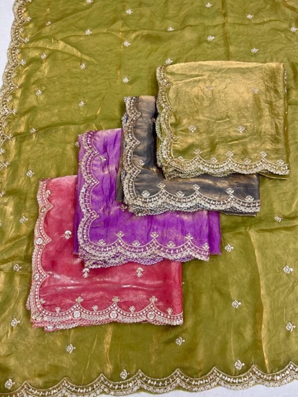 Space Silk Dupatta With Fancy Embroidery Cut Work (4)