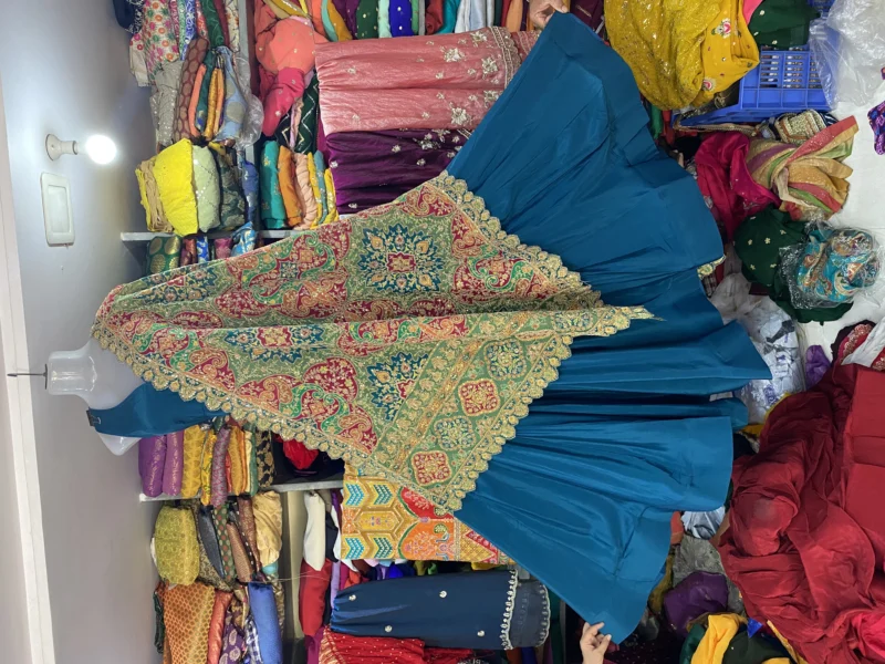 Space silk dupatta with fancy embroidery 038 cut work buy now - High-Quality Fabric