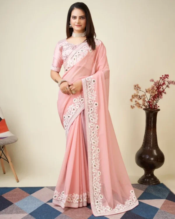 Stunning Ananya Pandey Saree with Embroidery – ₹1150