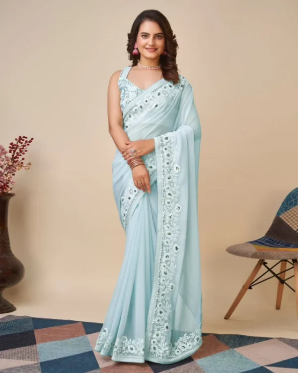 Stunning Ananya Pandey Saree with Embroidery – ₹1150