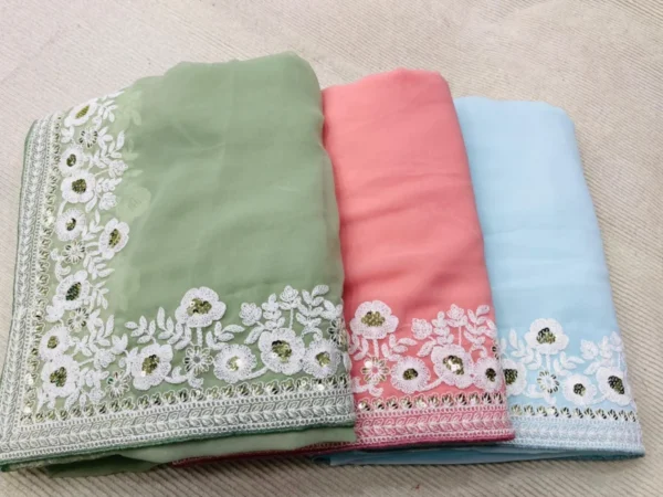 Stunning Ananya Pandey Saree with Embroidery – ₹1150