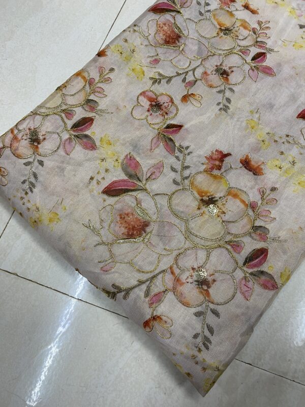 Elegant Pure Zari Silk Tissue - ₹380/m