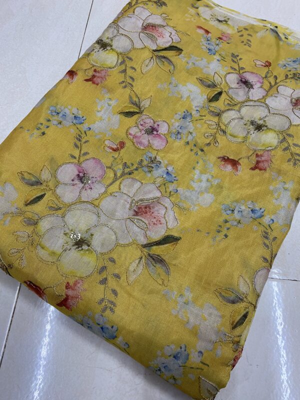 Elegant Pure Zari Silk Tissue - ₹380/m