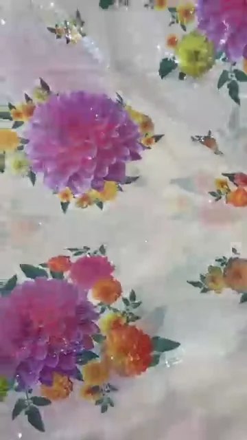 Nora fatehi floral sequin fabric 350 glam look - High-Quality Fabric