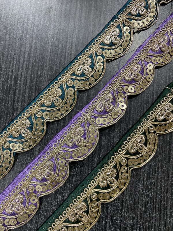 Elevate your designs with Elegant Cutwork Lace. Perfect for sarees, blouses, and dresses, priced at ₹360 per roll.