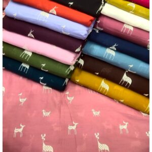 Enhance your wardrobe with this luxurious Pure Mulberry Cotton fabric, featuring heavy thread work. ₹295 per meter.