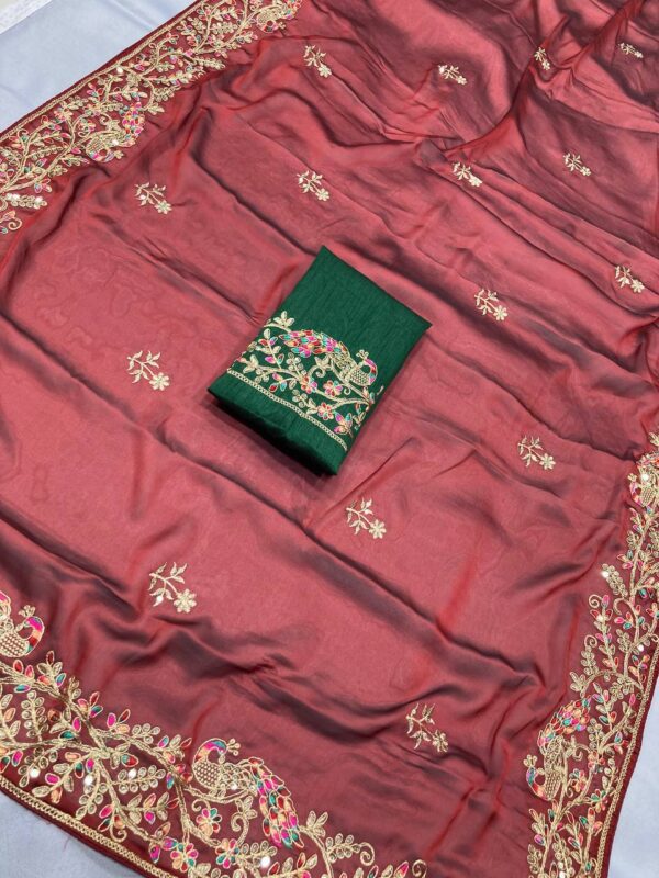 Upgrade your wedding look with this premium Rangoli Silk Asopalav Saree featuring intricate embroidery and a designer C-pallu. ₹1125/-