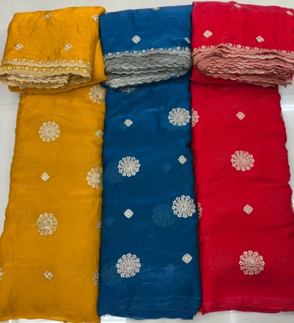Space silk butta fabric 038 dupatta set heavy sequence work 448243 - High-Quality Fabric
