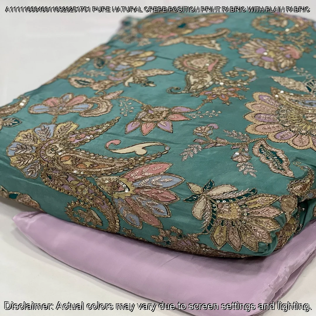 Elegant Pure Natural Crepe Saree with Matching Blouse – Premium Party Wear Combo