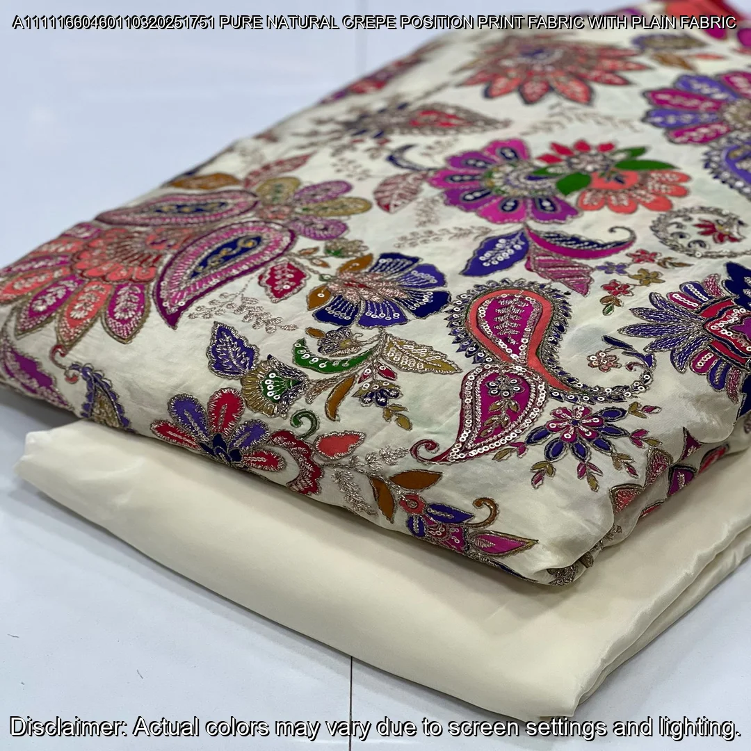 Elegant Pure Natural Crepe Saree with Matching Blouse – Premium Party Wear Combo