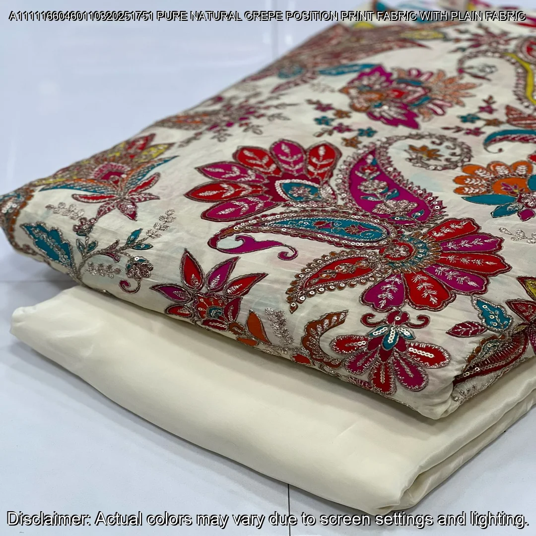 Elegant Pure Natural Crepe Saree with Matching Blouse – Premium Party Wear Combo