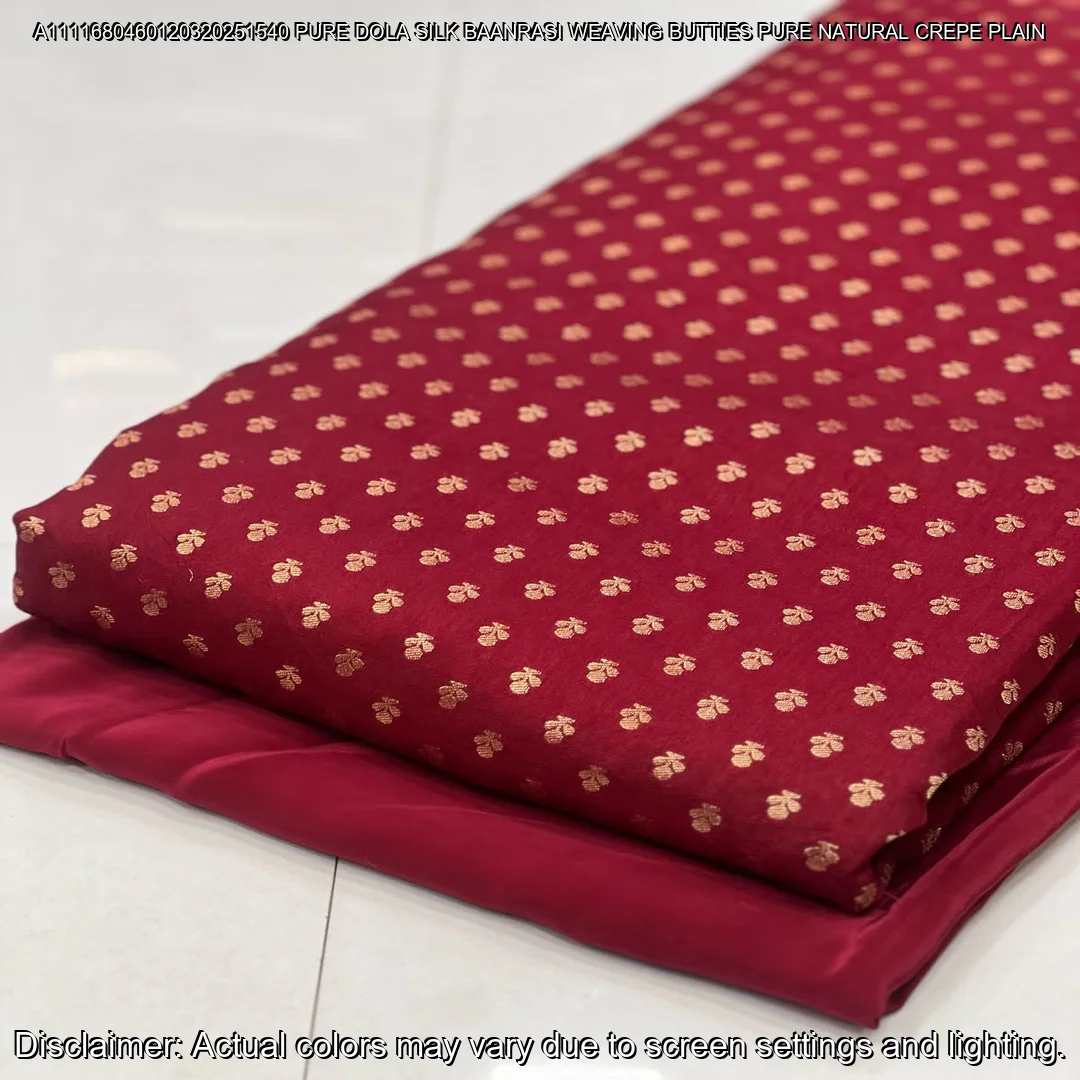 Exclusive Banarasi Dola Silk Saree Blouse Combo! Soft natural crepe saree & pure Banarasi blouse at ₹2100 only. Limited stock – shop now!