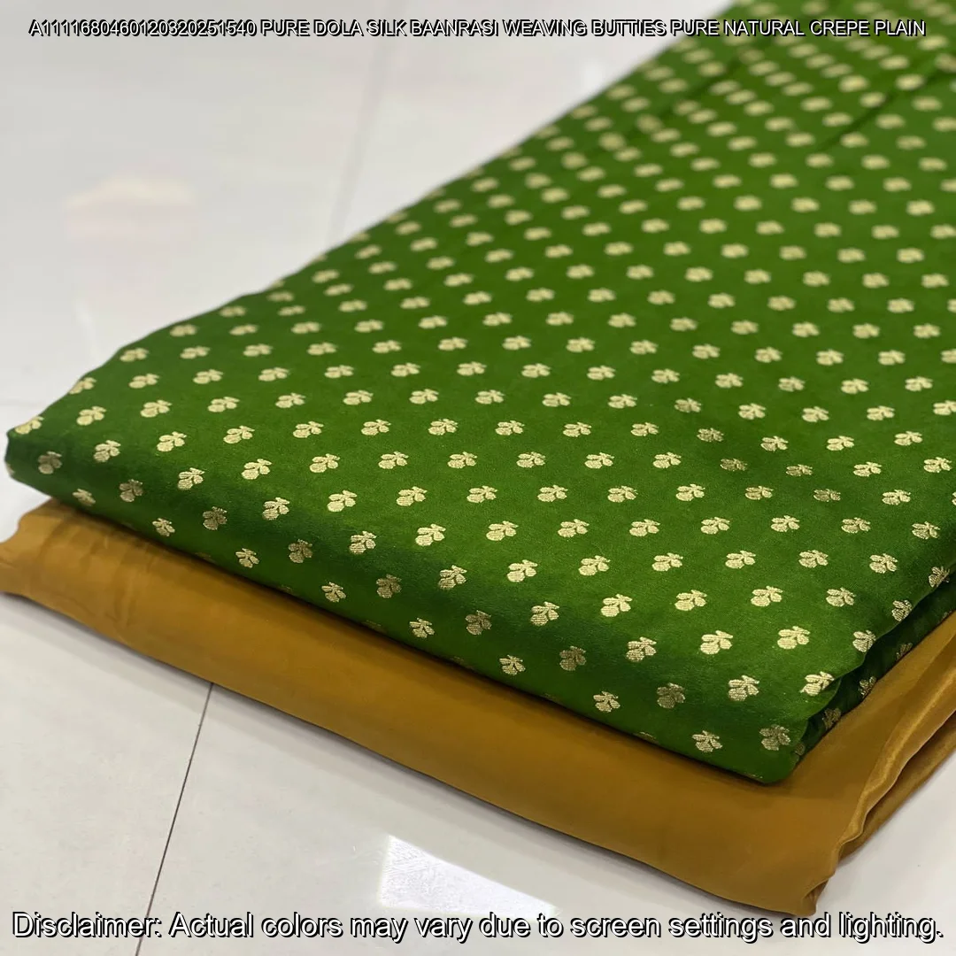 Exclusive Banarasi Dola Silk Saree Blouse Combo! Soft natural crepe saree & pure Banarasi blouse at ₹2100 only. Limited stock – shop now!