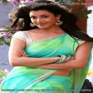 Shop premium Chinon fabric with 4D shading! Soft, elegant & perfect for sarees. Available in vibrant hues. Buy now from BollywoodFabricStore.com!