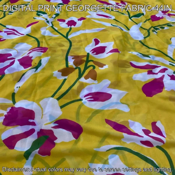 Digital Print Georgette Fabric 44″ – Custom & Bulk Orders | Shop Now