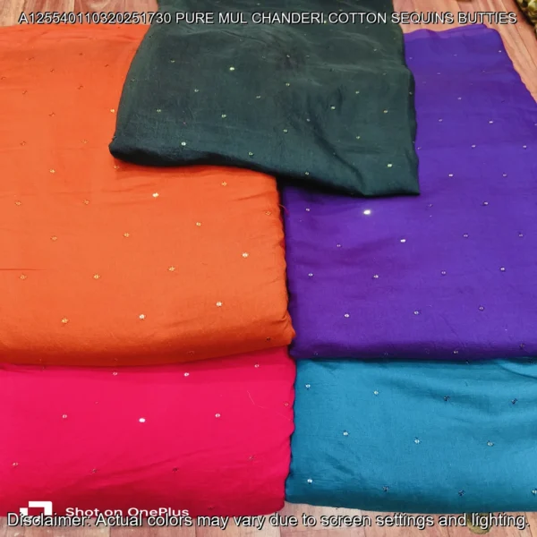 Pure mul chanderi cotton soft 038 breathable fabric 315m - High-Quality Fabric