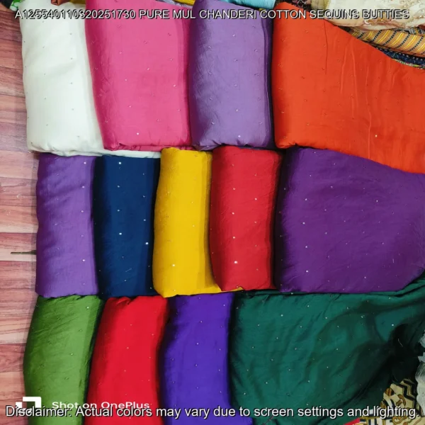 Pure mul chanderi cotton soft 038 breathable fabric 315m - High-Quality Fabric