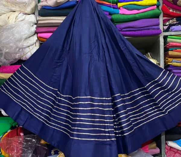Rayon cotton lehenga 8211 6m flair gota lace fully stitched buy now - High-Quality Fabric