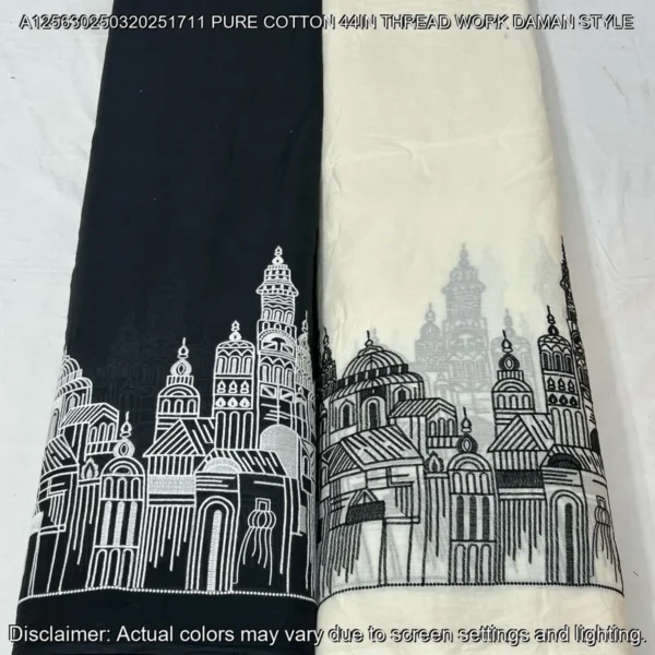 Shraddha Kapoor Pure Cotton Thread Work Fabric – 44” Wide