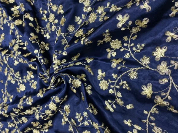 Pure Gajji Silk with Sabyasachi Jaal Embroidery – ₹450/m